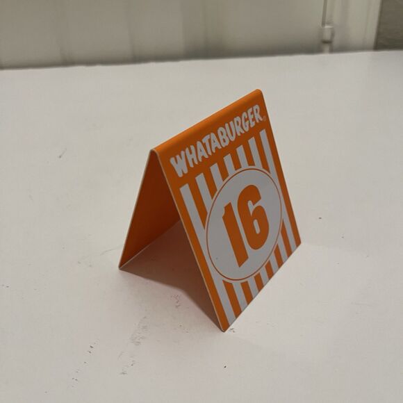 Individual WHATABURGER Restaurant Table Tent Number # 16 - Picture 4 of 7